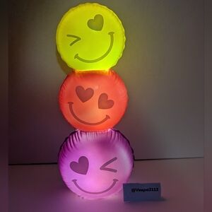 Summer Blow Mold Smiley Balloon Light Up Emoji Valentines Hearts Birthday Gift